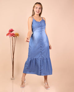 VESTIDOS LARGOS EN DENIM